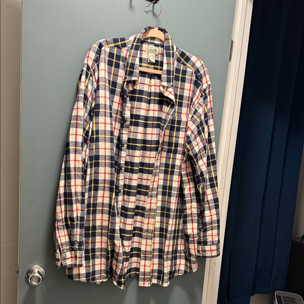 L.L. Bean Multicolor Checkered Shirt Jacket
